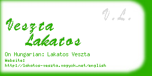 veszta lakatos business card